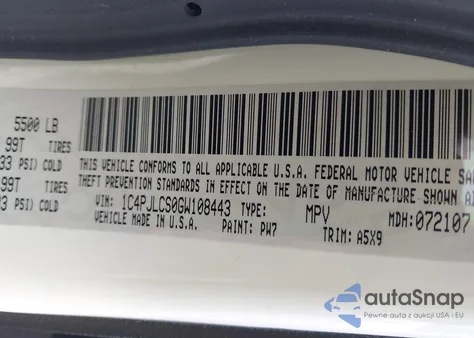 2016 Jeep Cherokee Latitude from USA, damaged, VIN 1C4PJLCS0GW108443